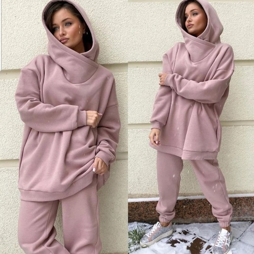 2024 Amazon ebay new European and American foreign trade autumn and winter women's fashion casual foreign trade sweatshirt set two-piece set