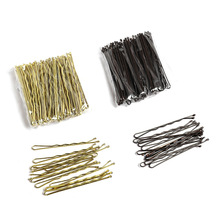 50根袋装外贸简约基础黑色发夹一字夹少女侧边碎发刘海夹边夹