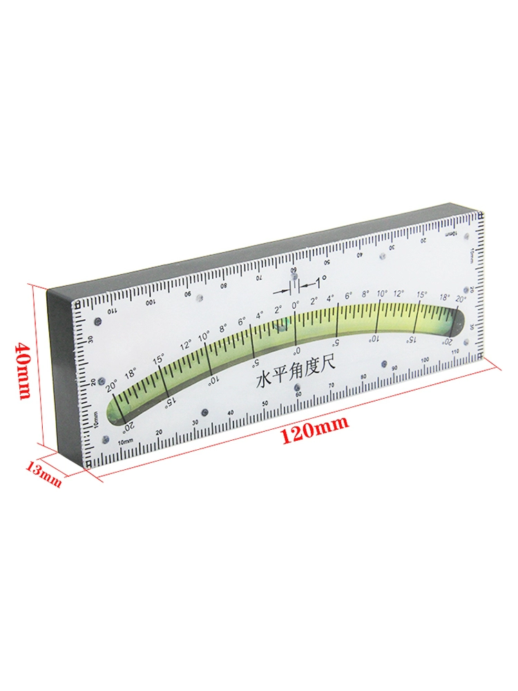 Пластиковый горизонтальный пузырьковый уровень высокой точности 120, портативный уровень, стеклянная трубка, горизонтальный пузырьковый уровень