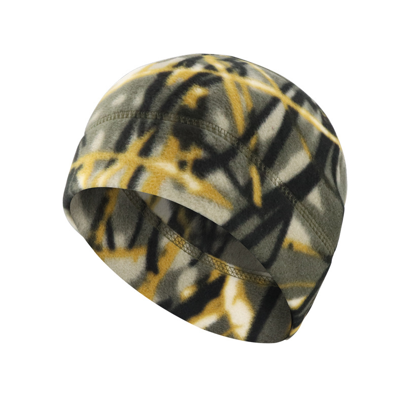 Sombrero de terciopelo camuflado otoño y invierno para hombres y mujeres sombrero de ciclismo al aire libre grueso a prueba de frío de ciclismo caliente protección de orejas sombrero de montaña