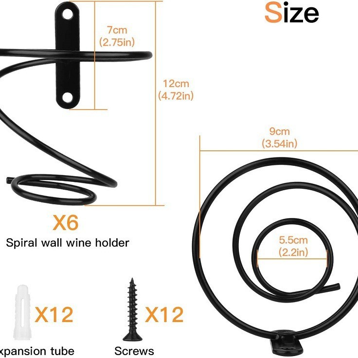 Amazon simple botella de vino montado en la pared creativa botella de vino rojo estante de la exhibición de metal colgante de vino