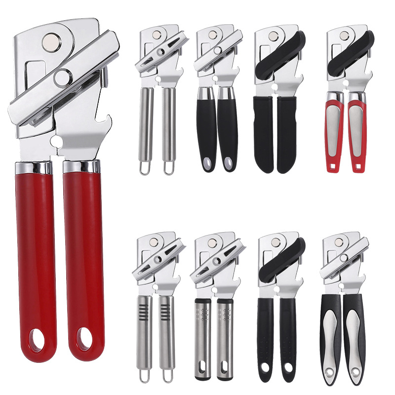 Canned Opener Cross-border Manual 2-in-1 Multi-functional Kitchen Hotel Powerful Can Opener Tool Beer Bottle Opener