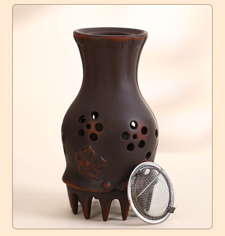 Red Bian Stone Head Therapy Moxibustion Comb Tool for Scalp Massage and Meridian Care Home Use preparation