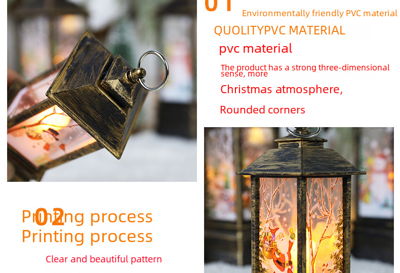 Christmas wind lamp Candlestick lamp night light for the elderly snowman decoration night light desktop ornaments Christmas decorations_voghion.com