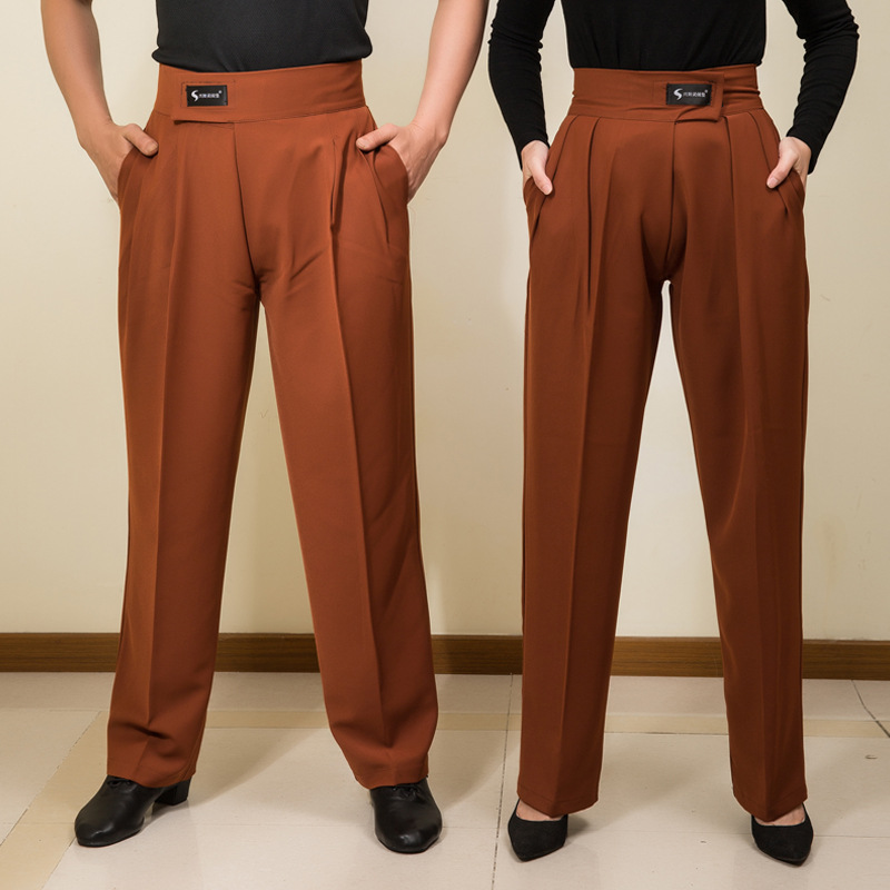 Quần dài màu vàng đất đậm Velcro nam nữ / Vòng eo: 1 feet 9 (vòng eo 64cm)