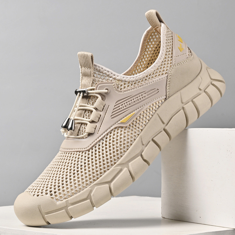 Cross-Border Large Size Men's Sports Shoes, Breathable Mesh Shoes, Summer Outdoor Leisure Hiking and Wading Shoes, Hollow Out River Tracing Shoes
