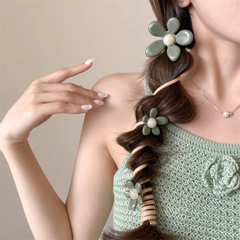 Trenza de burbuja simple japonesa, cuerda para la cabeza, mujer 2024, nueva línea telefónica de amor de alta gama, anillo para el cabello, cola de caballo, artefacto de cabello trenzado