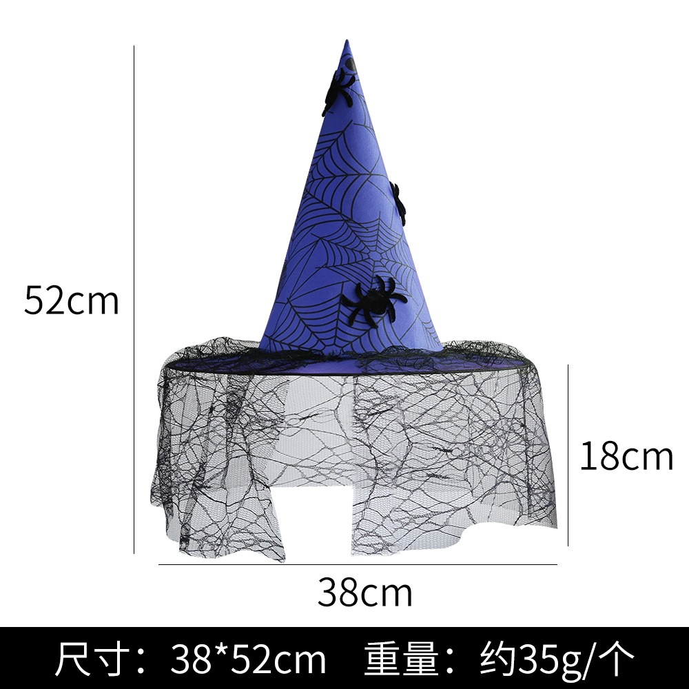 Sombrero de araña azul
