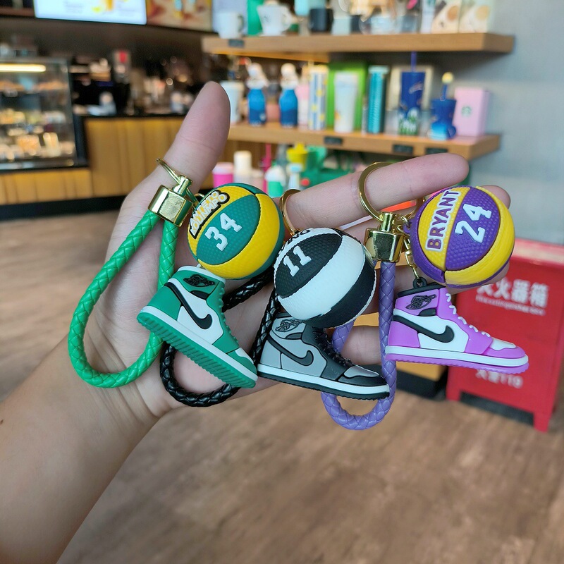 Cross-Border Basketball Aj Sneaker Keychain 3D Pendant Event Souvenir Men's Backpack Accessory Nike Shoe Doll