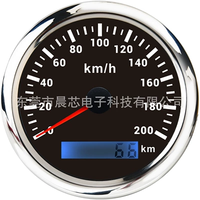 Gps Speedometer Km for Ships, Other vehicle instruments - cx8113-black-dial-silver-case-200km-no-gps-engraving