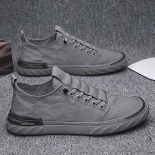 Old Beijing Cloth Shoes for Men, Lazy Slip-On, Odor-Resistant, Autumn Ice Silk, Breathable Thin Canvas Driving Shoes, 2025 New Model