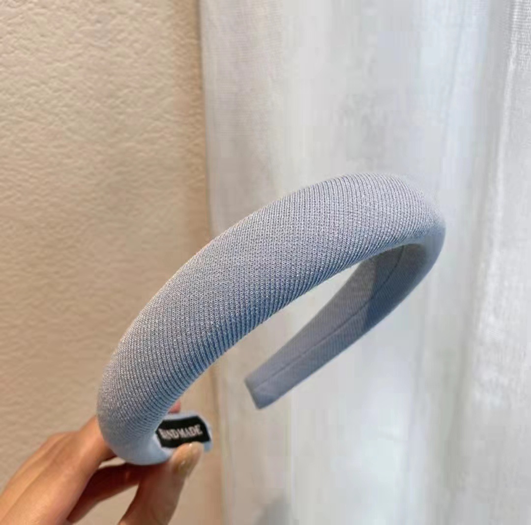 Cabeza de esponja superior de cráneo alto diadema de lavado de cara femenino diadema retro francés de ala ancha de leche color café paquete de cabello de horquilla al por mayor