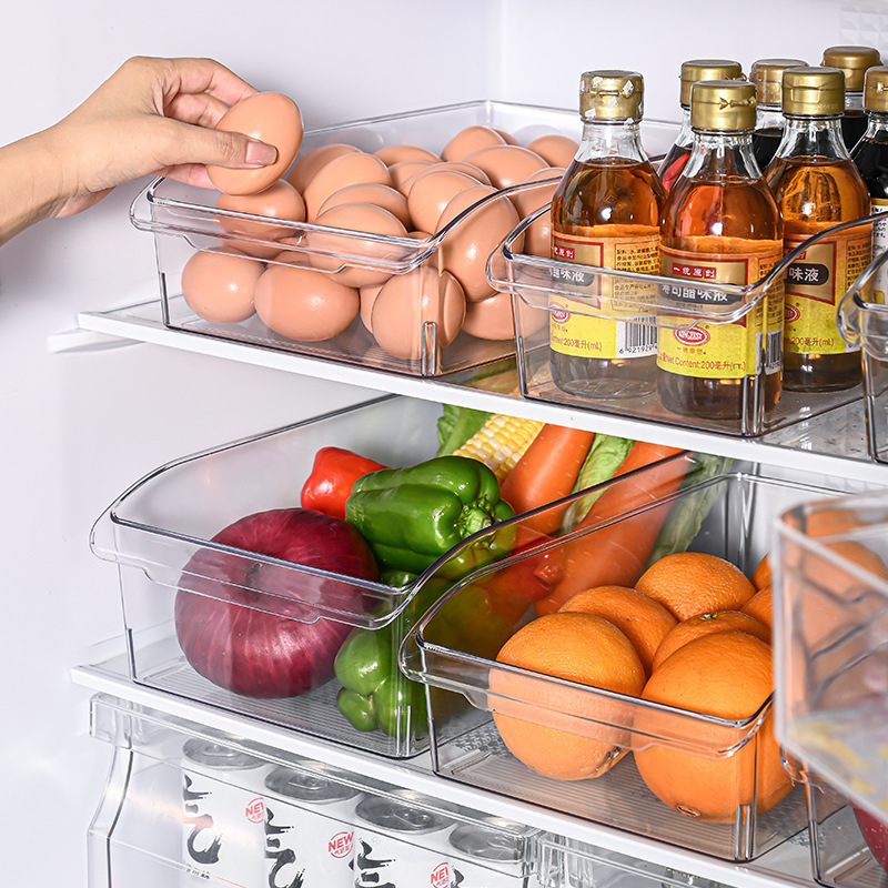 Caja de almacenamiento de refrigerador para alimentos, frutas y verduras, caja de preservación de alimentos, caja de exhibición acrílica transparente de grado alimenticio