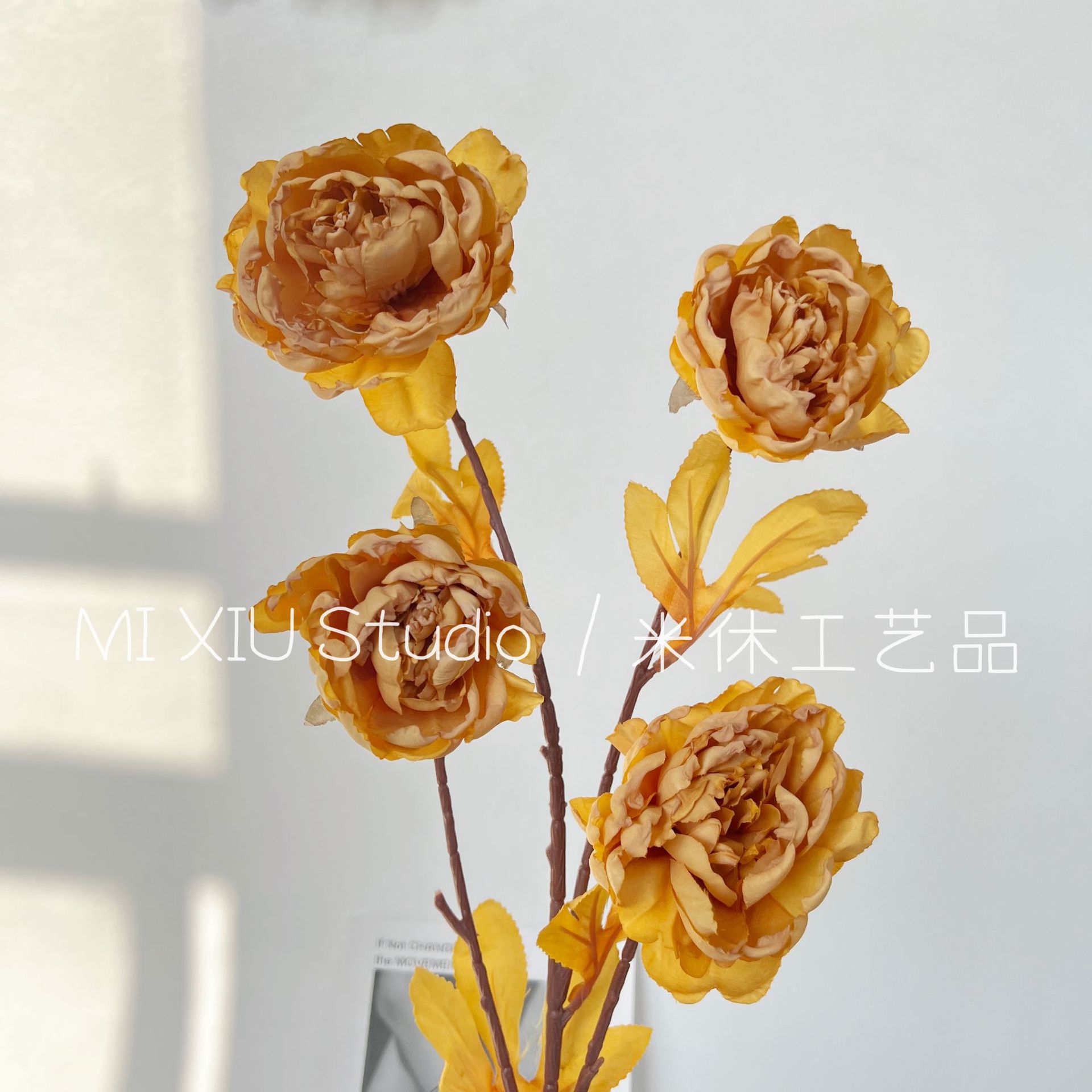 전국 모란 가을 노란색