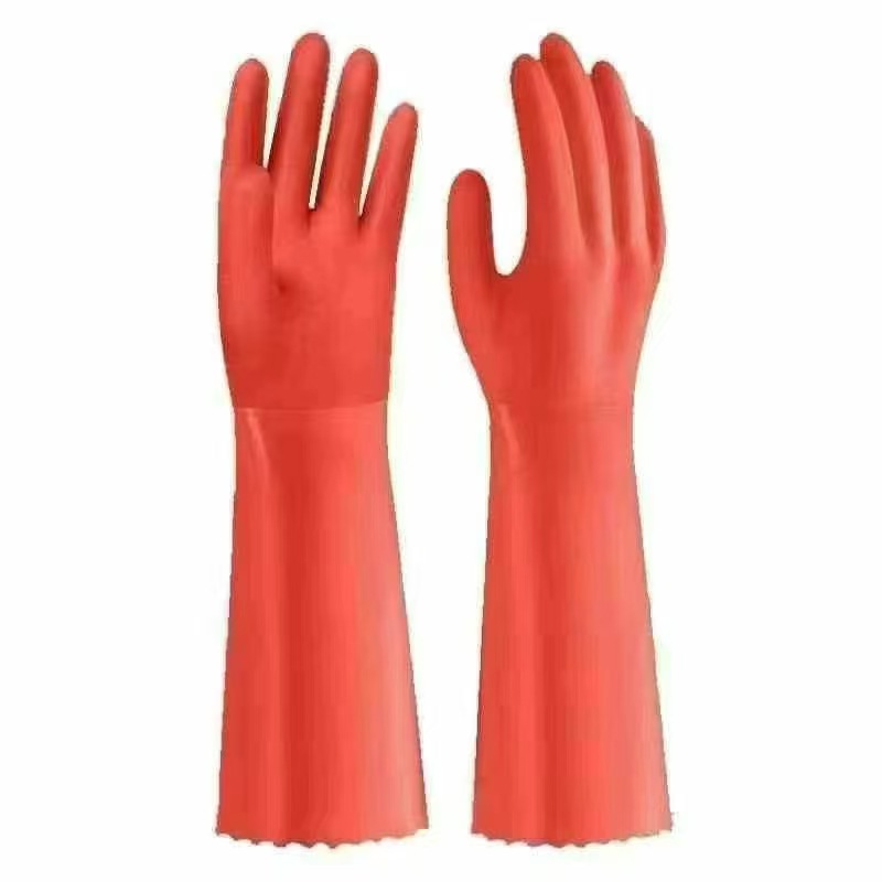 Guantes para lavar platos con forro polar para mujer, duraderos para tareas domésticas, limpieza de cocina, PVC grueso, guantes para tareas domésticas con forro polar, cálidos.