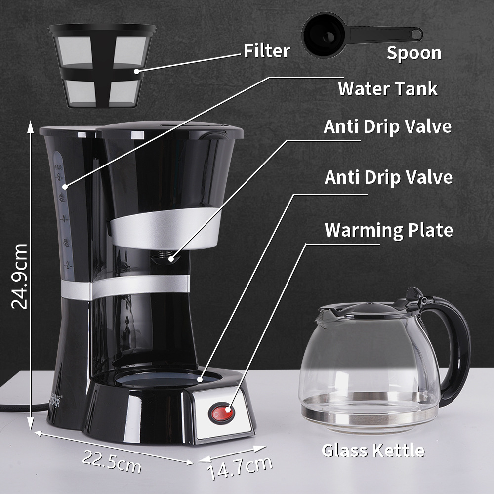 Winningstar estándar británico estándar europeo hogar goteo automático cafetera