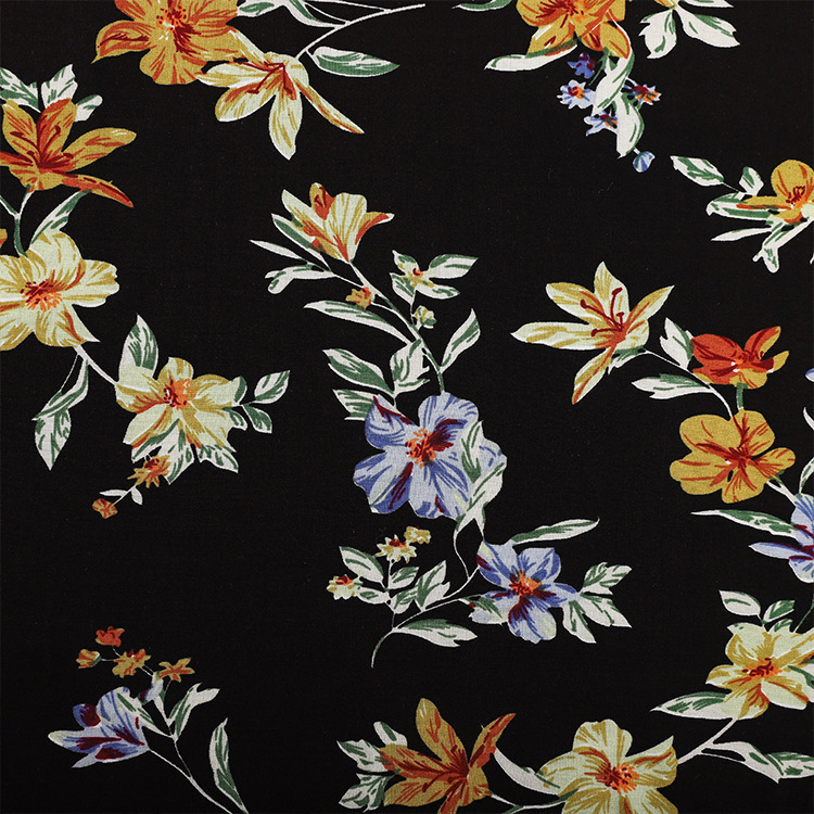 Shaoxing textil floral tejido viscose 100% rayon tela de impresión de camisa image 7