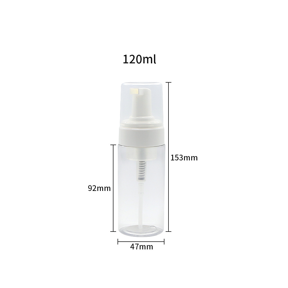 Botella de espuma limpiadora 100-250ml limpiador facial espuma botella vacía botella de plástico para mascotas botella de mousse transparente