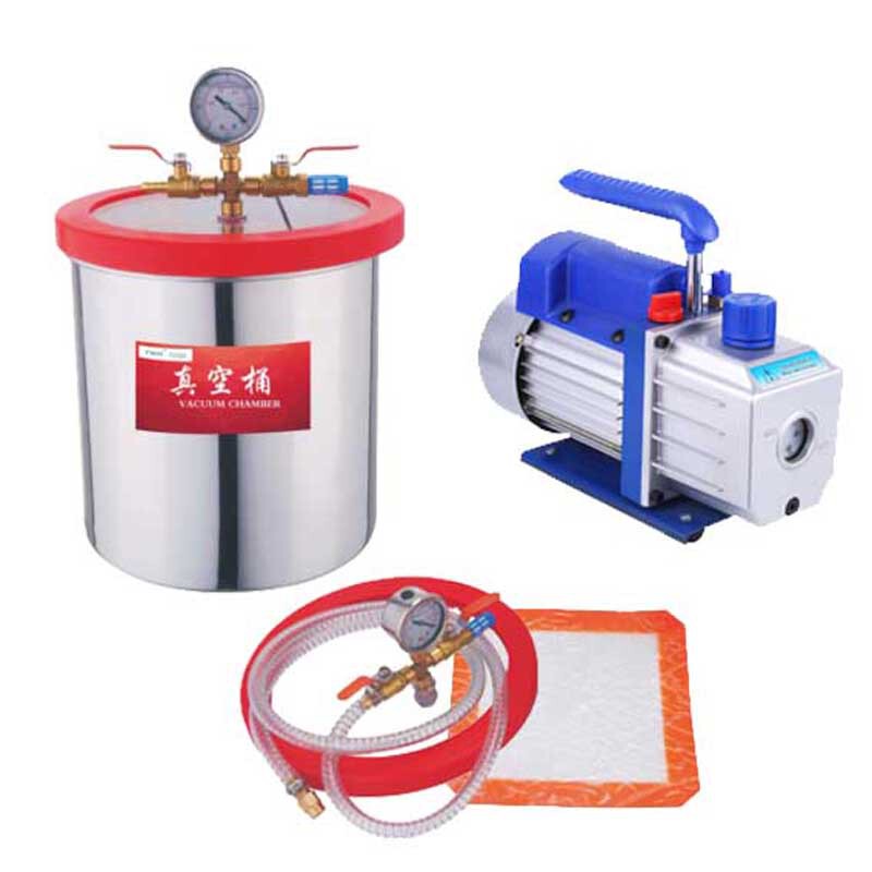 Ruby vacuum pump matching stainless steel vacuum barrel pumping AB glue resin defoaming air conditioning maintenance tool