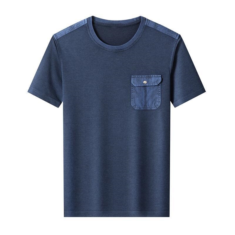Northern Wolf Middle-Aged Men's Short-Sleeve T-Shirt with Real Pocket, Solid Color, Business Style, Dad's Wear, Washed and Vintage Look Northern Wolf Middle-Aged Men's Short-Sleeve T-Shirt with Real Pocket, Solid Color, Business Style, Dad's Wear, Washed and Vintage Look