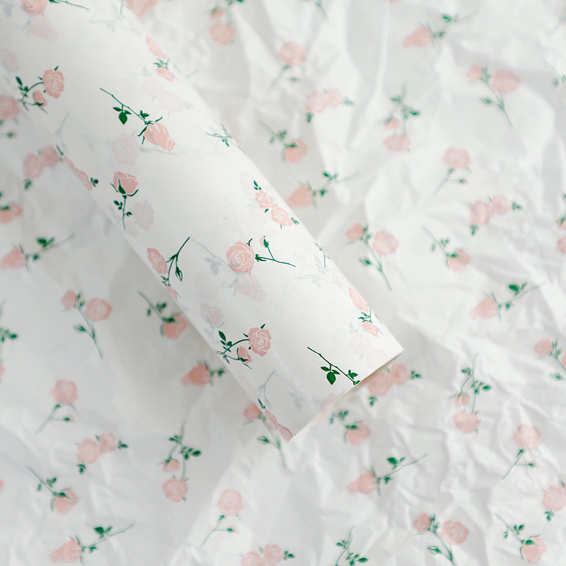 Papel de Sydney arco de alto nivel de sensación de embalaje de flores papel forrado florista ramo espesar impresión de rosas papel de envoltura