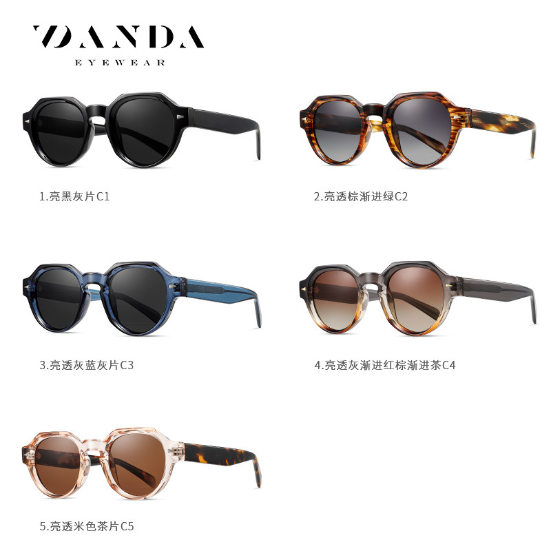 Gafas de sol de hoja al por mayor S31115 Gafas de sol de protección UV de montura redonda de moda Gafas de sol masculinas y femeninas