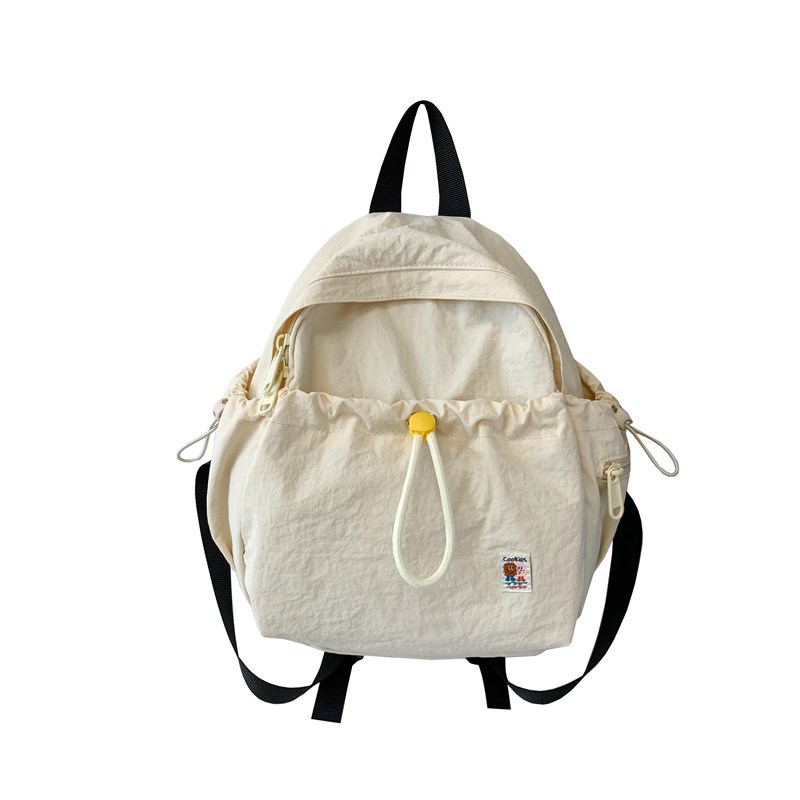Coreana pequeña mochila fresca para niños y niñas, color macarón jardín de infantes, mochila para bebés, mochila de cuerda sólida para niños