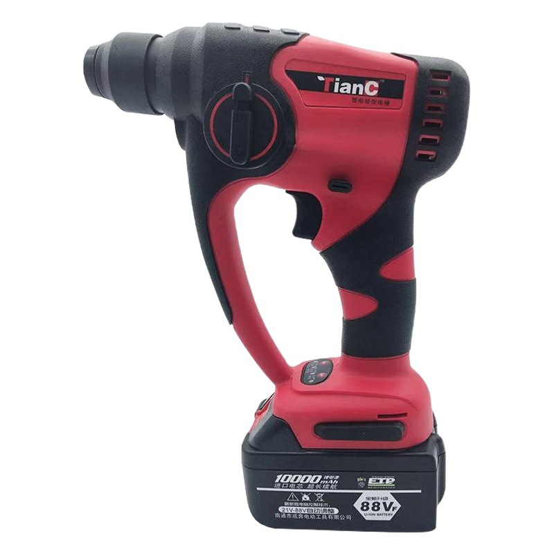 Martillo eléctrico recargable sin escobillas de litio, martillo eléctrico de litio multifuncional ligero, fabricante de herramientas eléctricas al por mayor, ligero