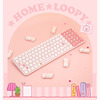 Korea Home Loopy Cartoon Pink Sea Radio is suitable for girls' keyboard office wireless keyboards