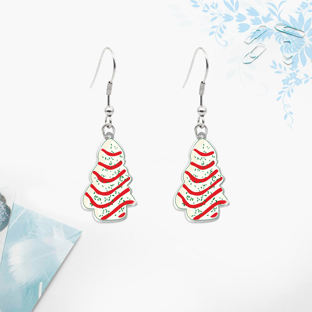 Fashion Christmas Tree Letter Arylic Alloy Christmas Women's Earrings 1 Pair display picture 3