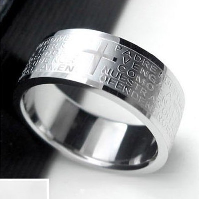 men's matte retro ring stainless steel