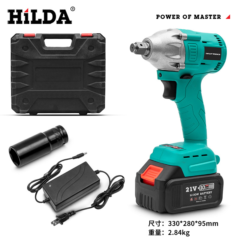 HiLDA destornillador de litio llave recargable llave de enchufe de reparación de automóviles de servicio pesado llave eléctrica