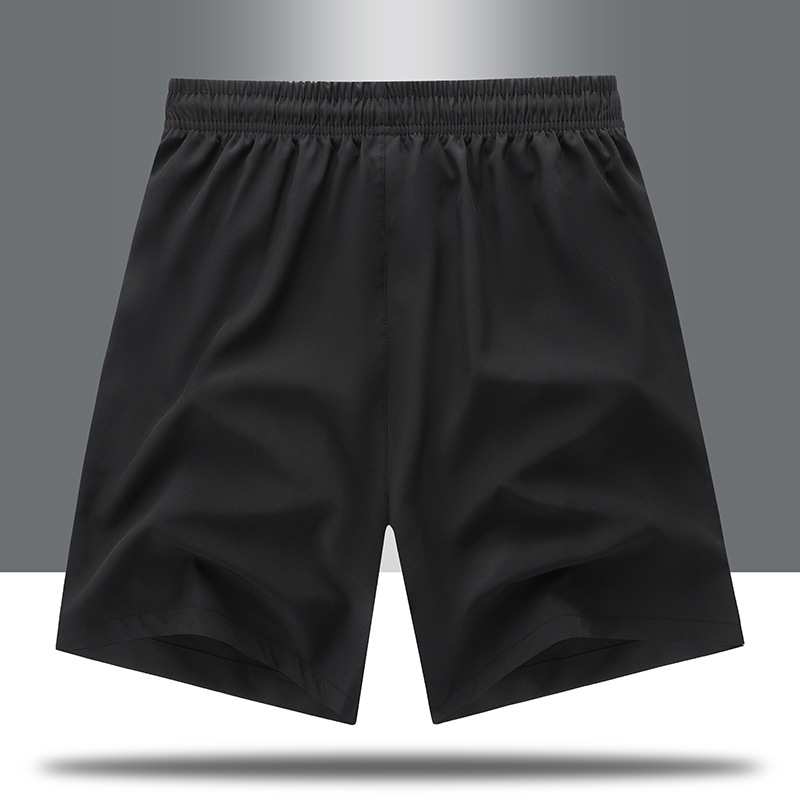 Pantalones cortos informales para hombre, pantalones cortos deportivos para correr de talla grande, pantalones cortos rectos de cinco puntos de secado rápido de seda helada fina de verano