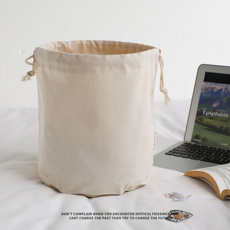 Large inner bag, round bottom with a diameter of 20cm, cylindrical drawstring bag, bucket bag style, canvas drawstring storage bag Large inner bag, round bottom with a diameter of 20cm, cylindrical drawstring bag, bucket bag style, canvas drawstring storage bag