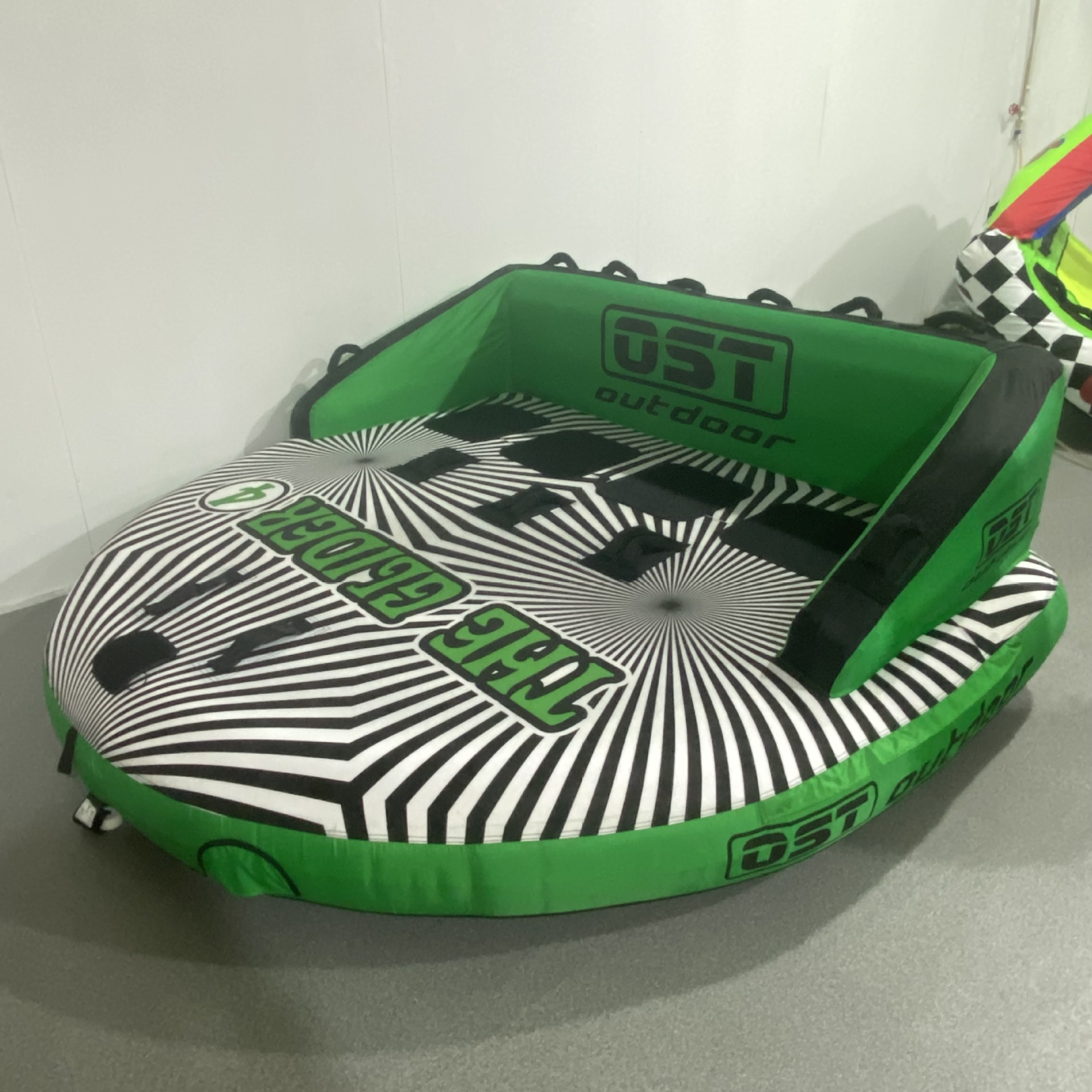 4인용 하이백(줄무늬 녹색)