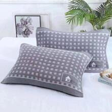 棉枕巾大号加大加厚三层纱布学生家用情侣耐脏四季吸汗单人枕头巾