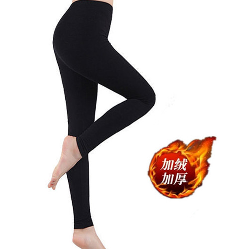 Women's Autumn/Winter Warm Thigh-high Leggings, Fleece-lined and Thick, for Middle-aged and Elderly Women, Cotton Wool Pants