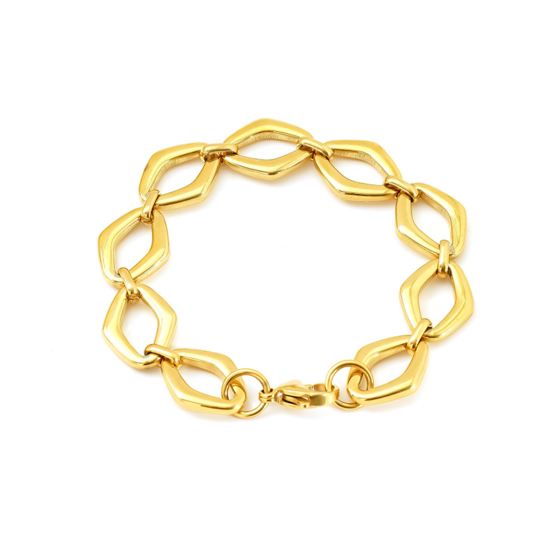 Bracciale hip-hop in acciaio inossidabile alla moda europea e americana transfrontaliera in acciaio al titanio con design esagerato, senso di Joker, gioielli unisex all'ingrosso_voghion.com