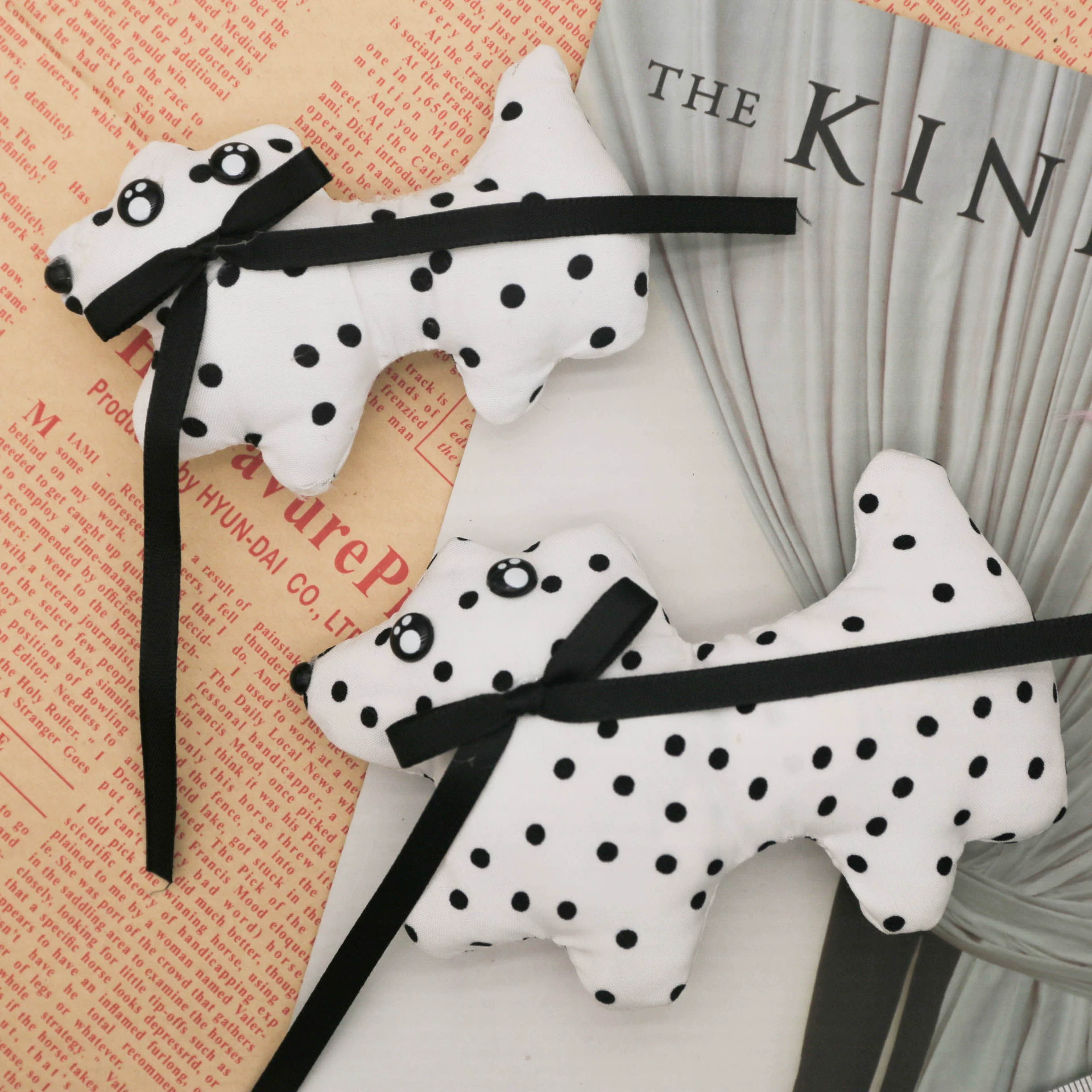 Далматинская милая плюшевая игрушка, подвеска, аксессуары, новая сумка, резинка для волос, зажим для собаки