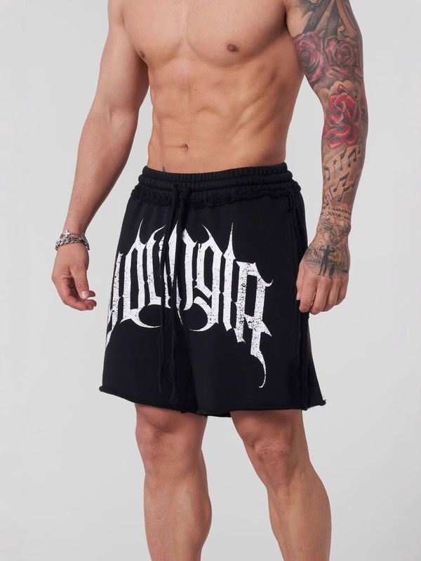 Youngla American New Men's Shorts Jogger Sports Fitness Cotton Five-Point Pants Casual Trendyy Shorts