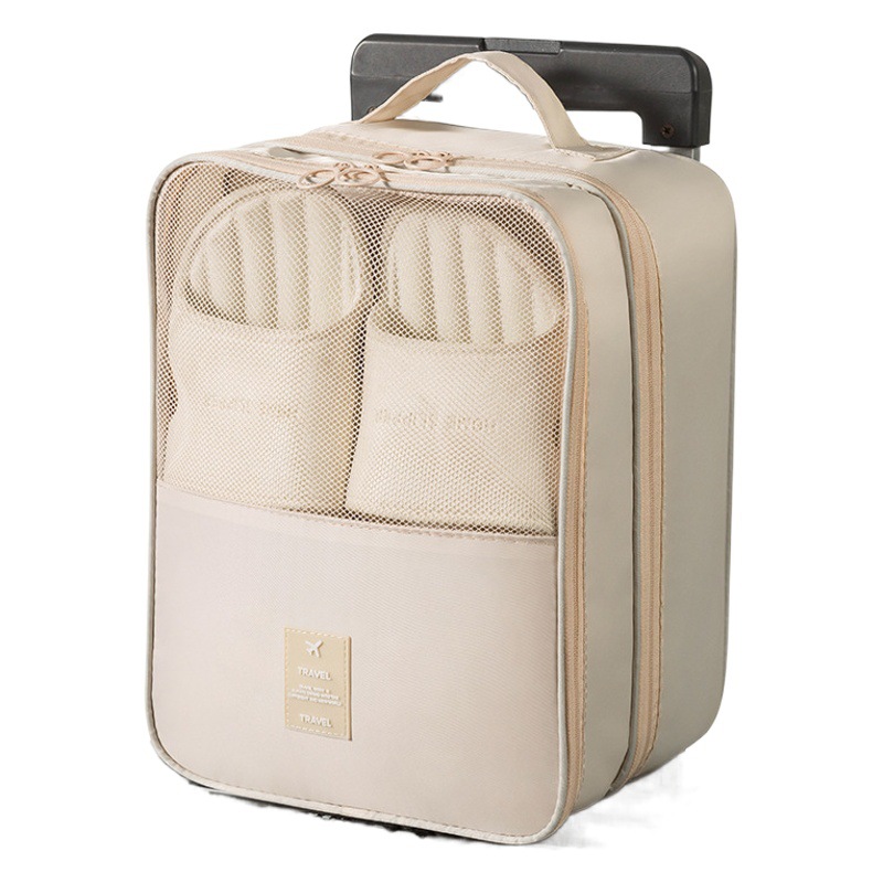 Zapatos de viaje al aire libre bolsa de almacenamiento de tres capas engrosada a prueba de polvo bolsa de zapatos de almacenamiento portátil viaje fácil de llevar bolsa de zapatos image 1