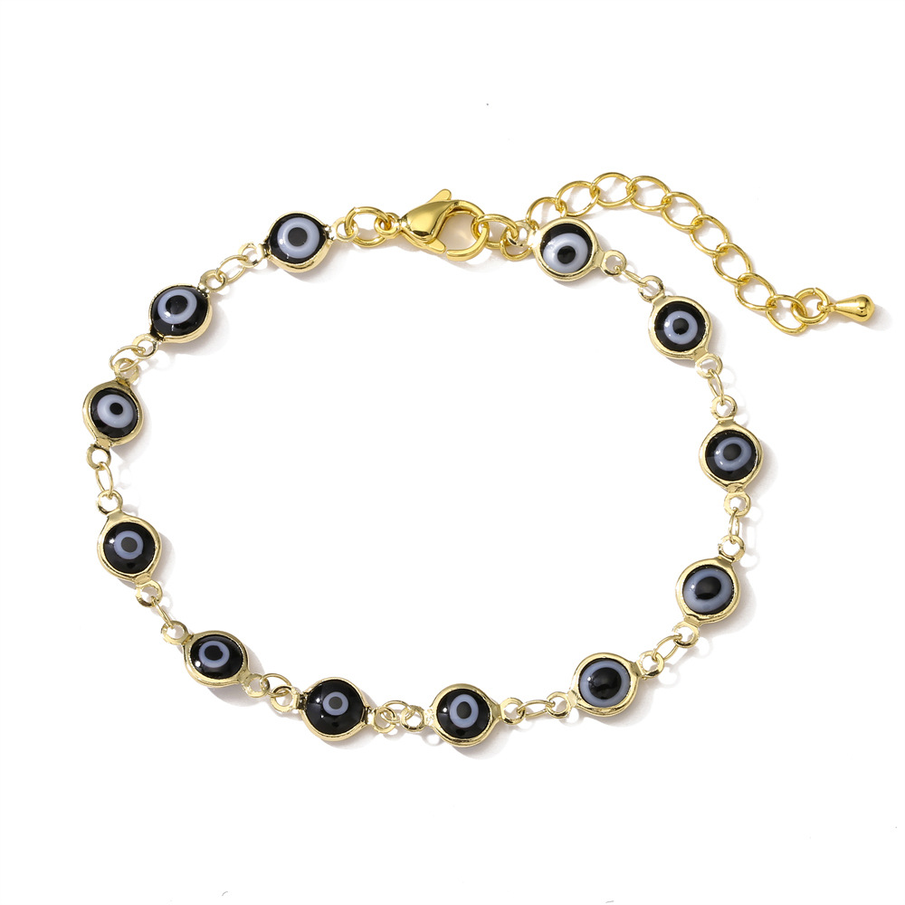 drip oil devilu0027s eye jewelry copper-plated gold European and American popular bracelet