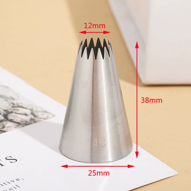 Cake Decorating Piping Nozzles Set, 304 Stainless Steel, Medium Rose Tips (Multiple Patterns)