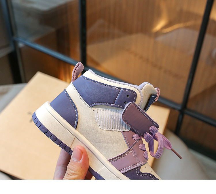 Mädchen Winter Sneaker High-top Mit Warmem Innenfutter_voghion.com