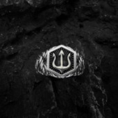 Vintage Thai Silver Plated S925 Cross Anchor For Men, Unique Hip Hop Punk Style, Distressed Adjustable Ring_voghion.com