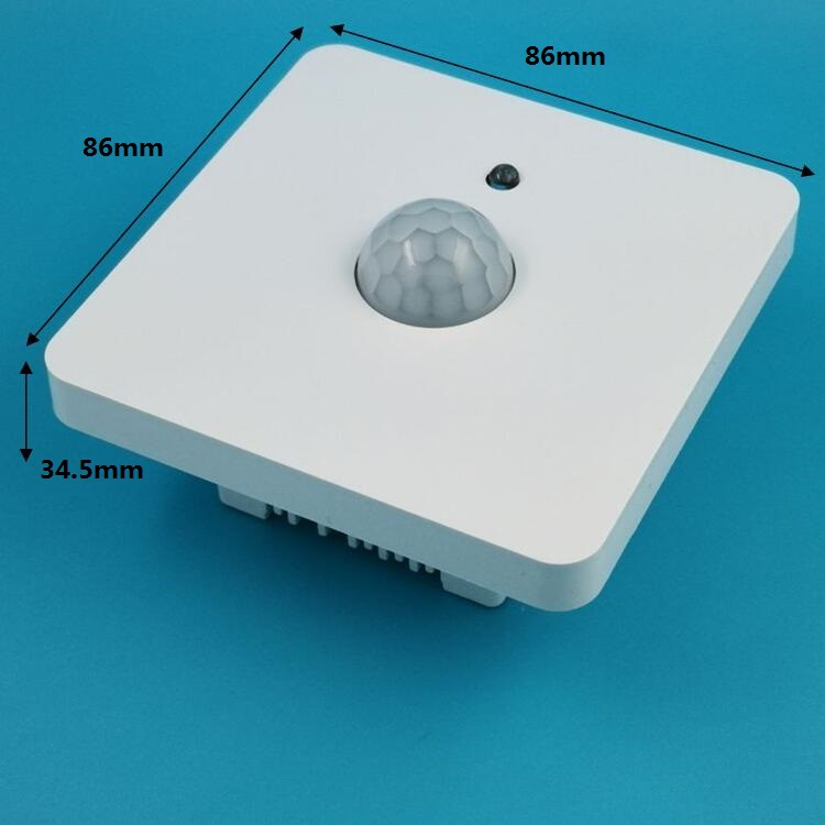 30A 6000W可接空调大功率人体红外感应智能可调86面板开关厂家