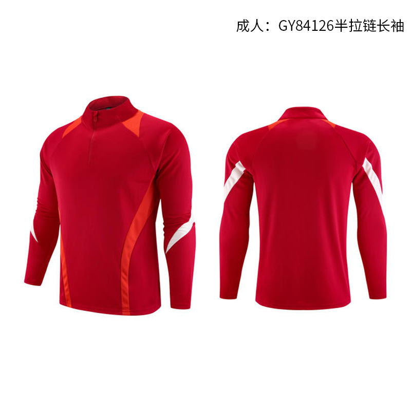 Cuello vertical empalme transfronterizo de dos piezas primavera y otoño grupo running trajes deportivos juveniles trajes deportivos personalizados para hombres