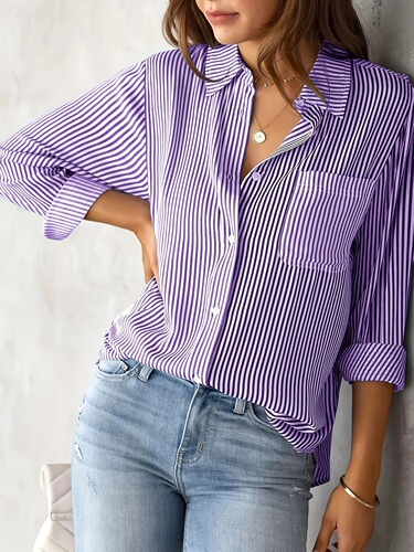 European and American women's clothing wish shirt loose casual long-sleeved shirt for women