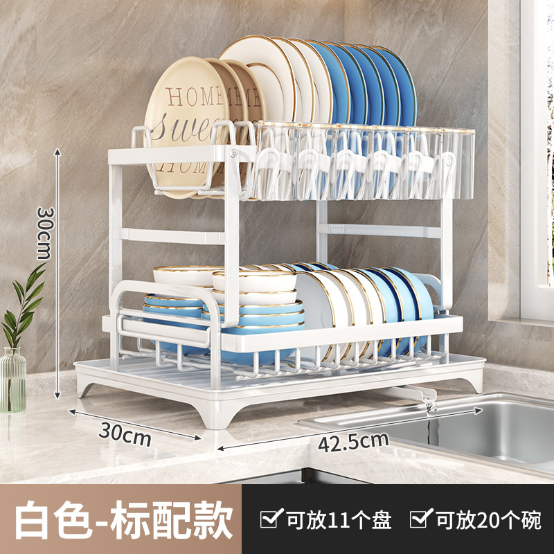 Escurridor de cocina transfronterizo, estante para platos, estante de almacenamiento para cuencos y platos, organizador de cubiertos y utensilios, estante para secar platos, herramienta de drenaje.
