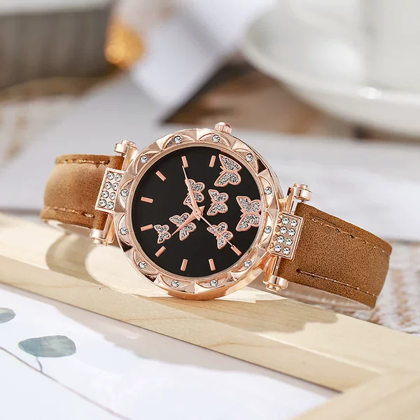 New TikTok Women's Watch Fashion Simple Watch Butterfly Digital Belt Watch